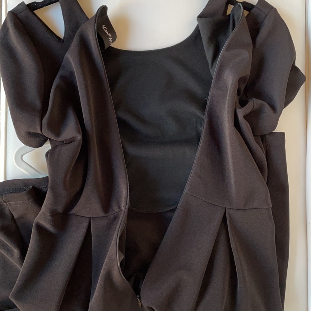 MINKPINK Black Pleated A-Line Dress - Picture 6 of 7